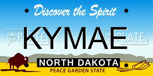 KYMAE North Dakota License Plate
