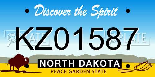 KZ01587 North Dakota License Plate