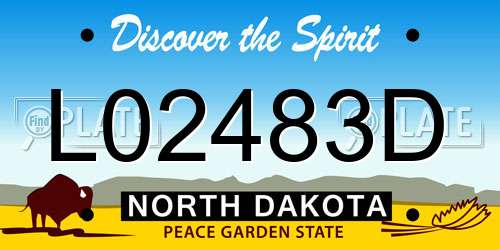 L02483D North Dakota License Plate