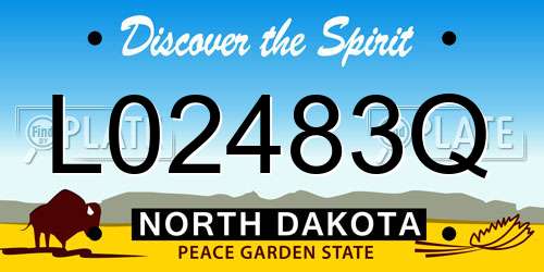 L02483Q North Dakota License Plate