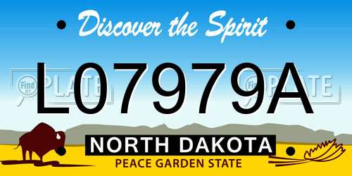 L07979A North Dakota License Plate