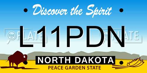 L11PDN North Dakota License Plate