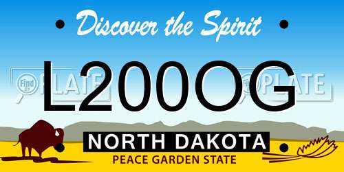 L200OG North Dakota License Plate