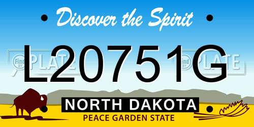 L20751G North Dakota License Plate