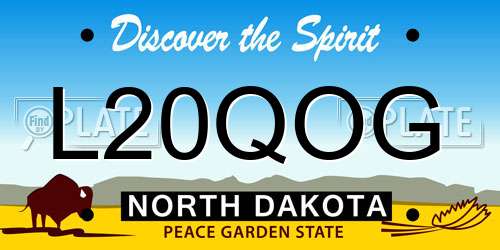 L20QOG North Dakota License Plate
