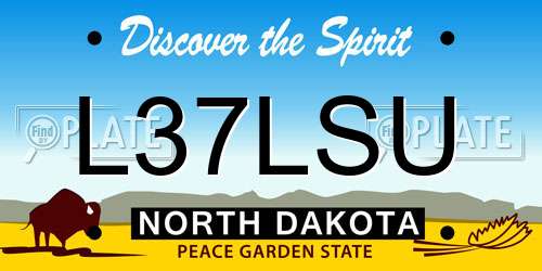 L37LSU North Dakota License Plate