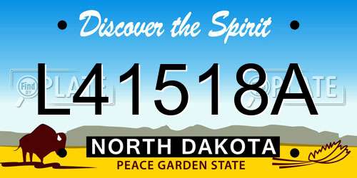 L41518A North Dakota License Plate