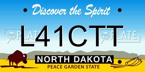 L41CTT North Dakota License Plate
