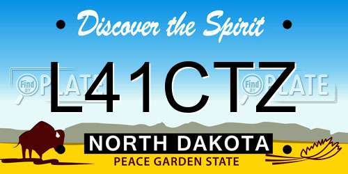 L41CTZ North Dakota License Plate