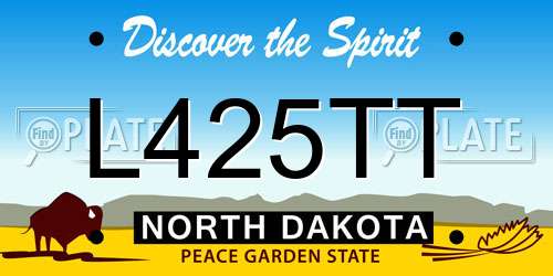 L425TT North Dakota License Plate