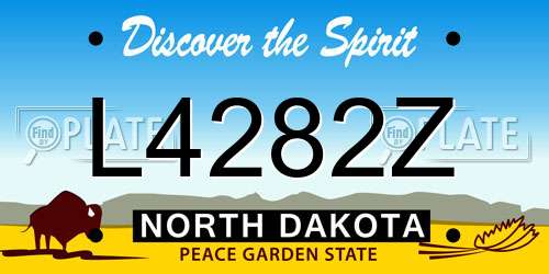 L4282Z North Dakota License Plate
