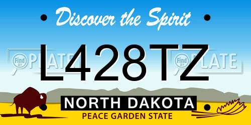 L428TZ North Dakota License Plate