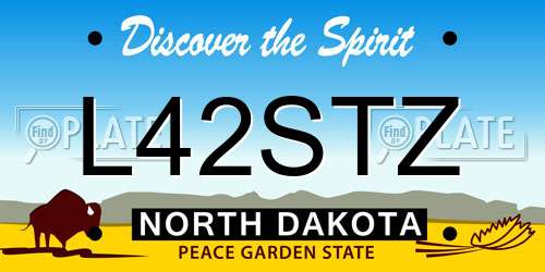 L42STZ North Dakota License Plate