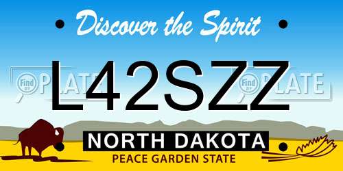 L42SZZ North Dakota License Plate
