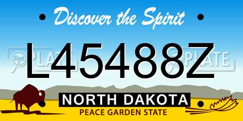 L45488Z North Dakota License Plate