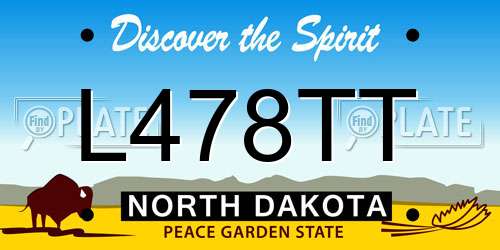 L478TT North Dakota License Plate
