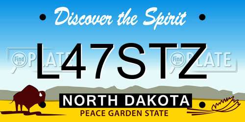 L47STZ North Dakota License Plate