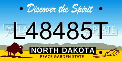 L48485T North Dakota License Plate