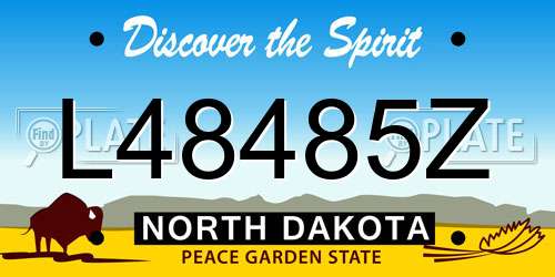 L48485Z North Dakota License Plate