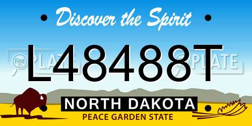 L48488T North Dakota License Plate