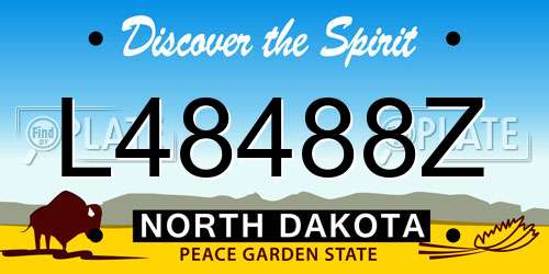 L48488Z North Dakota License Plate