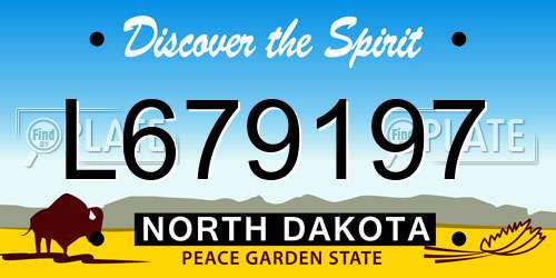 L679197 North Dakota License Plate