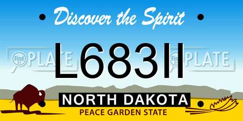 L683II North Dakota License Plate