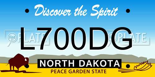 L700DG North Dakota License Plate