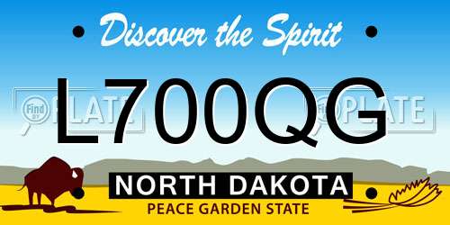 L700QG North Dakota License Plate