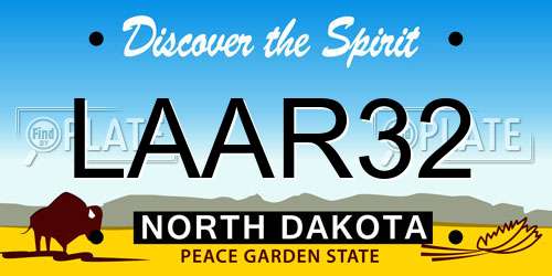 LAAR32 North Dakota License Plate
