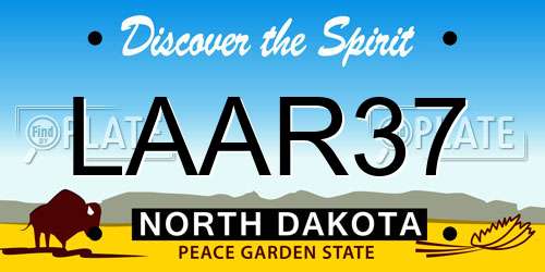LAAR37 North Dakota License Plate