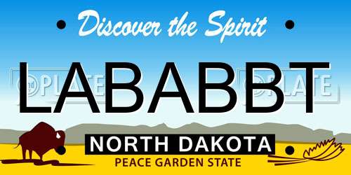 LABABBT North Dakota License Plate