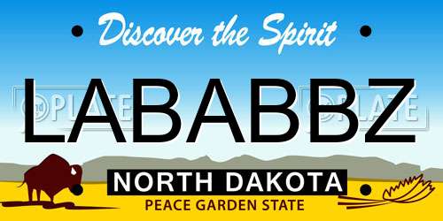 LABABBZ North Dakota License Plate