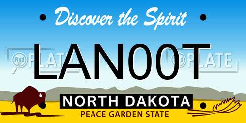 LAN00T North Dakota License Plate