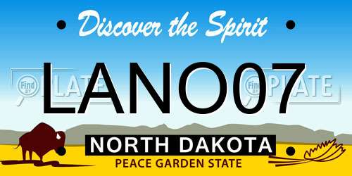 LANO07 North Dakota License Plate