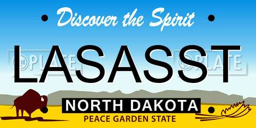 LASASST North Dakota License Plate