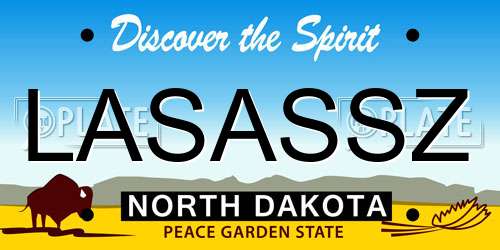 LASASSZ North Dakota License Plate