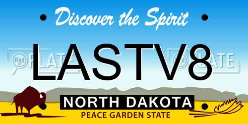 LASTV8 North Dakota License Plate