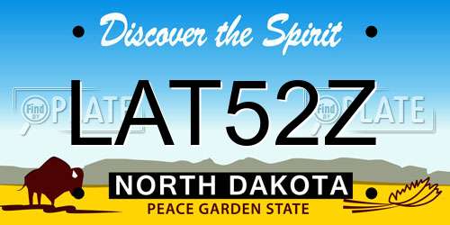 LAT52Z North Dakota License Plate