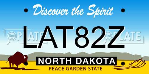 LAT82Z North Dakota License Plate