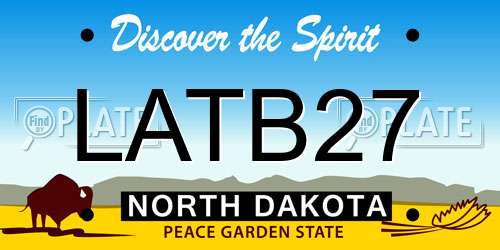 LATB27 North Dakota License Plate