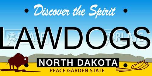 LAWDOGS North Dakota License Plate