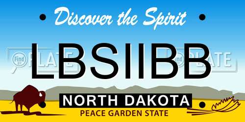 LBSIIBB North Dakota License Plate