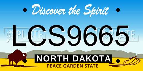 LCS9665 North Dakota License Plate