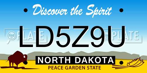 LD5Z9U North Dakota License Plate