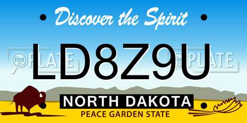 LD8Z9U North Dakota License Plate