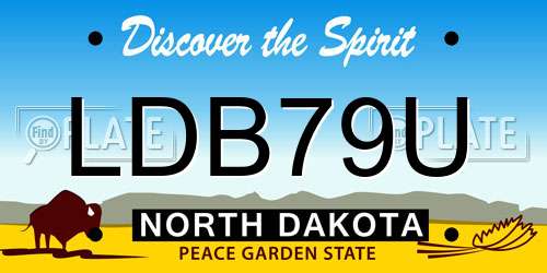 LDB79U North Dakota License Plate