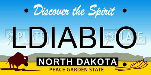 LDIABLO North Dakota License Plate