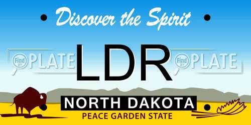 LDR North Dakota License Plate