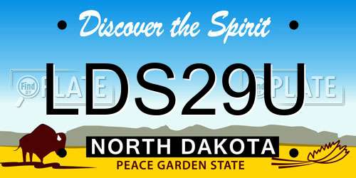 LDS29U North Dakota License Plate